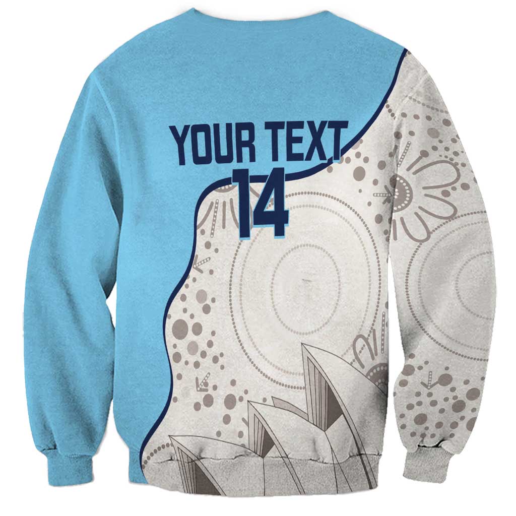 Custom New South Wales Cricket Sweatshirt Go NSW - Aboriginal Art
