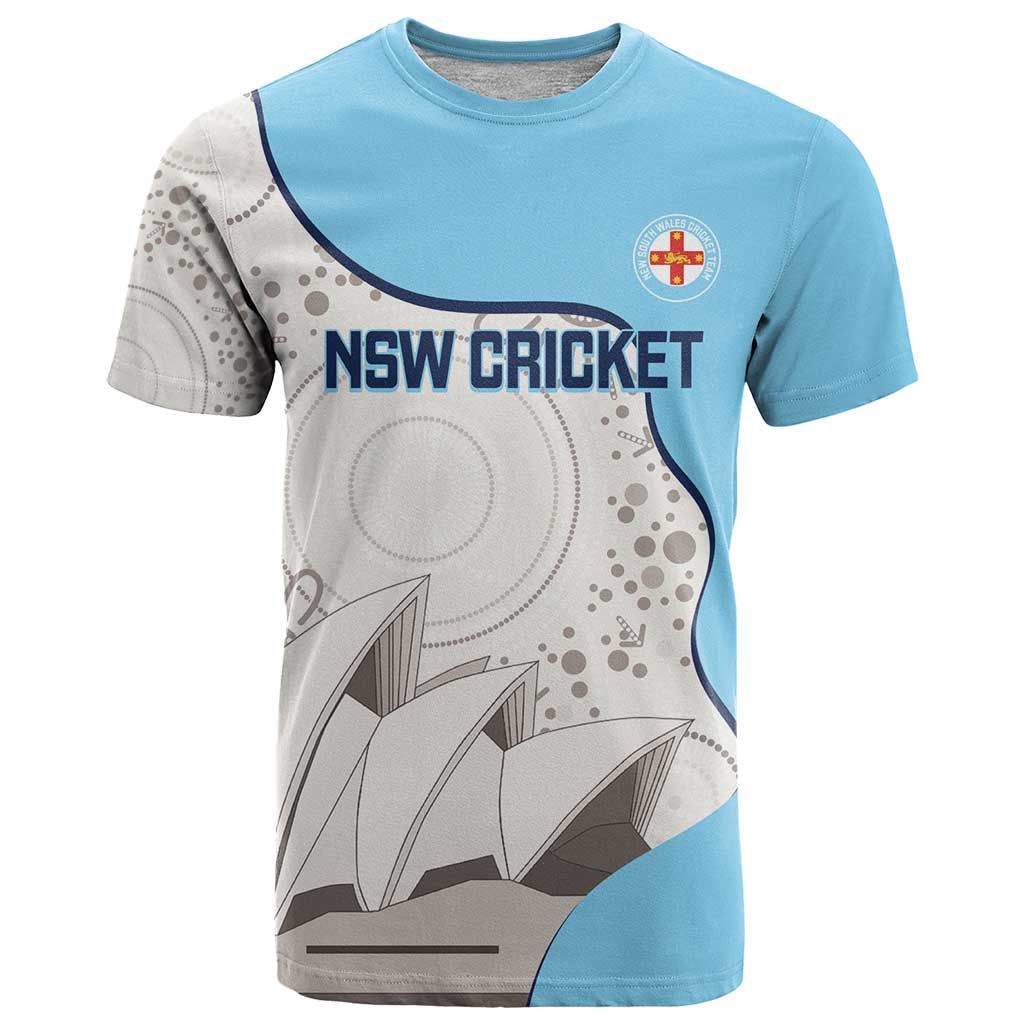 Custom New South Wales Cricket T Shirt Go NSW - Aboriginal Art