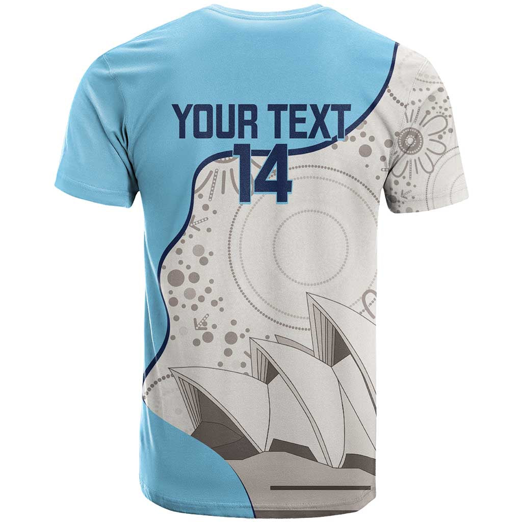 Custom New South Wales Cricket T Shirt Go NSW - Aboriginal Art