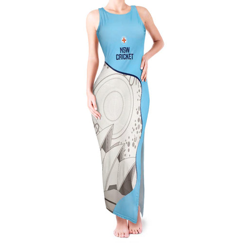 Custom New South Wales Cricket Tank Maxi Dress Go NSW - Aboriginal Art