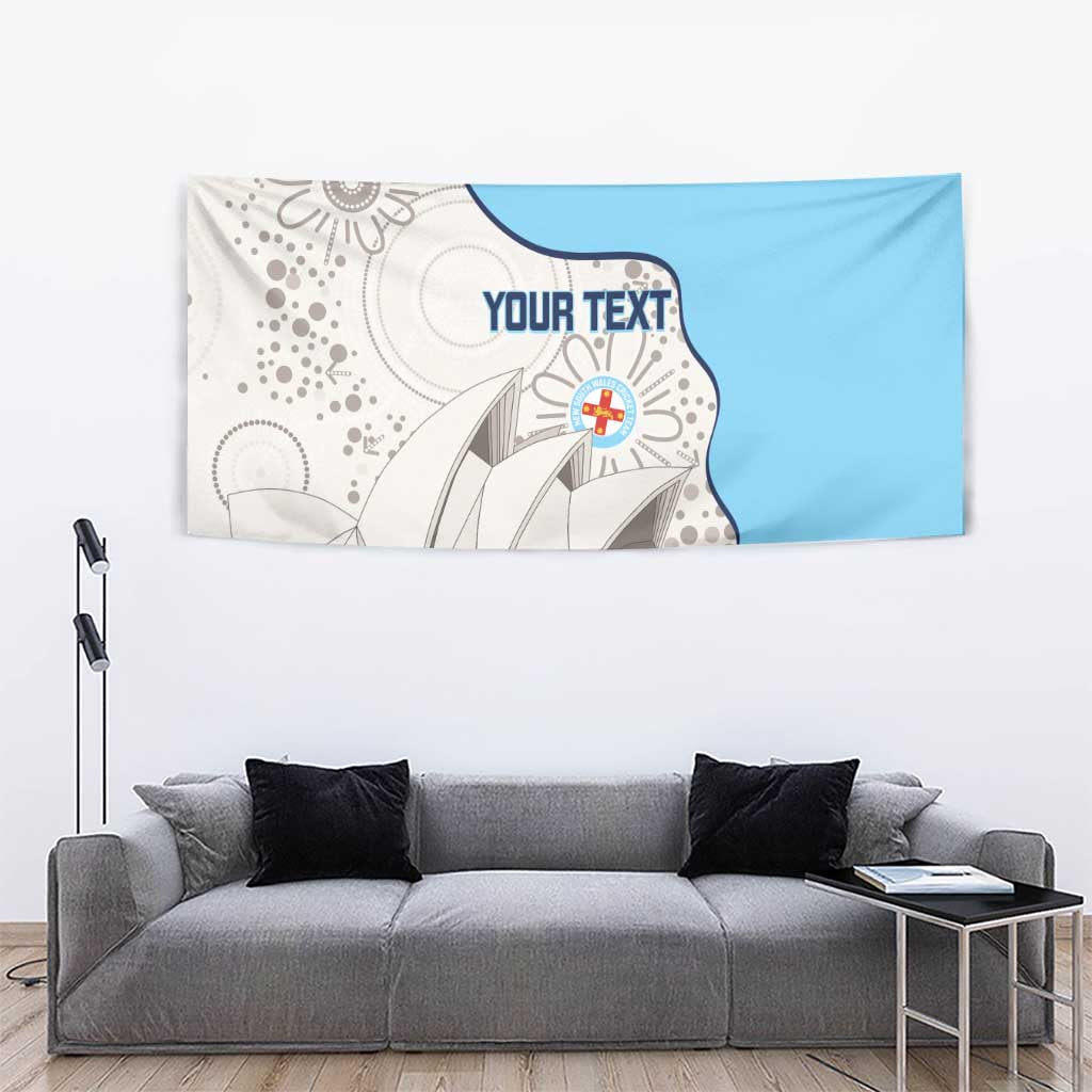 Custom New South Wales Cricket Tapestry Go NSW - Aboriginal Art