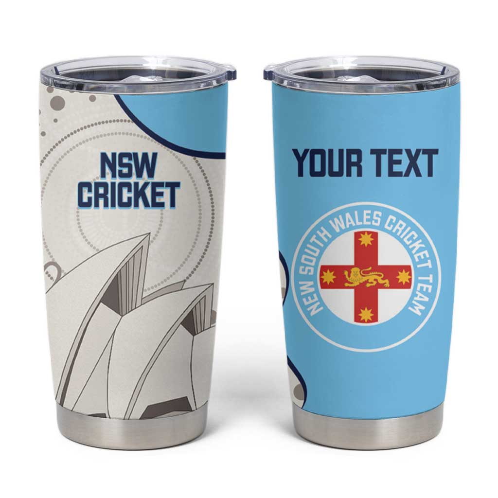 Custom New South Wales Cricket Tumbler Cup Go NSW - Aboriginal Art