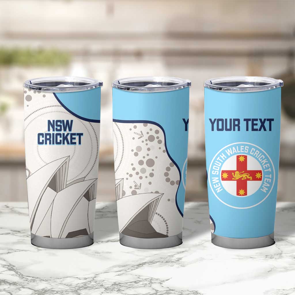 Custom New South Wales Cricket Tumbler Cup Go NSW - Aboriginal Art