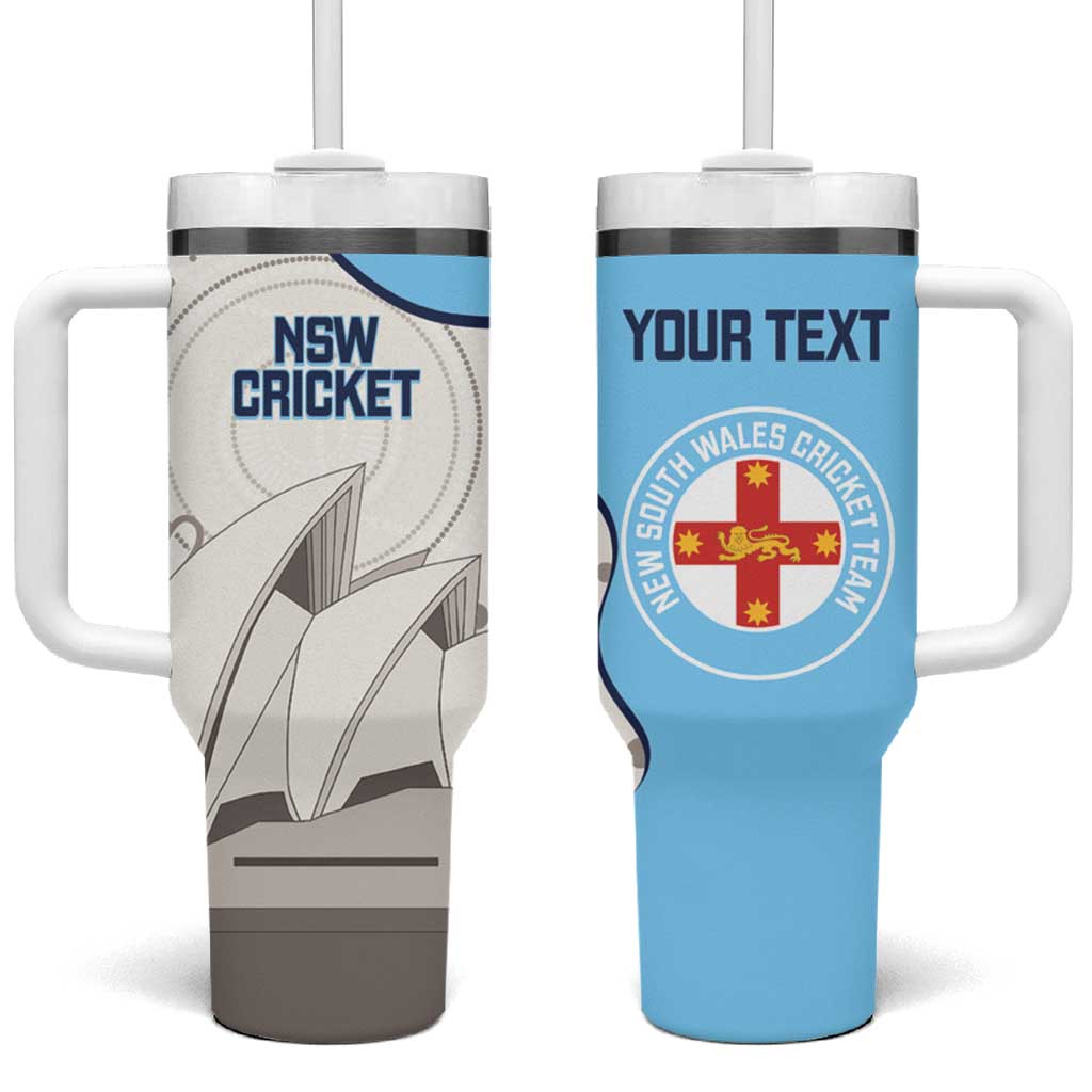 Custom New South Wales Cricket Tumbler With Handle Go NSW - Aboriginal Art