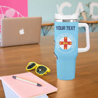 Custom New South Wales Cricket Tumbler With Handle Go NSW - Aboriginal Art