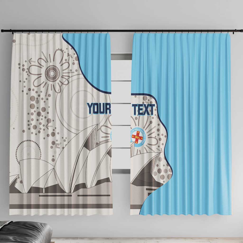 Custom New South Wales Cricket Window Curtain Go NSW - Aboriginal Art