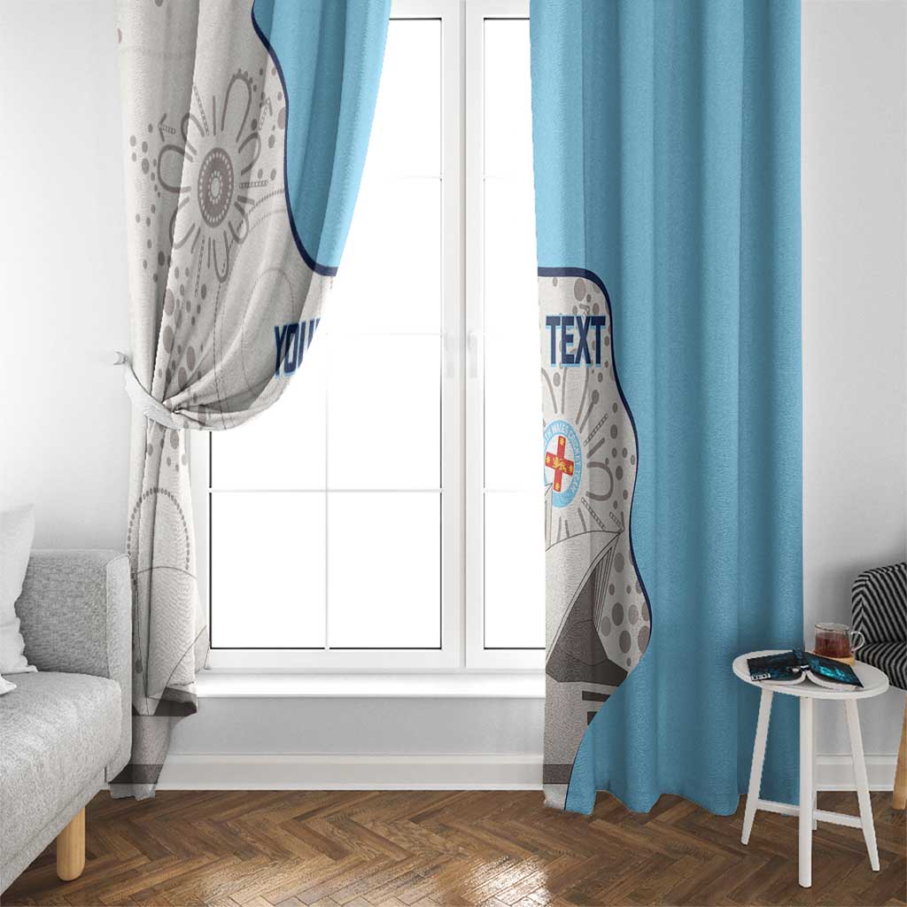 Custom New South Wales Cricket Window Curtain Go NSW - Aboriginal Art