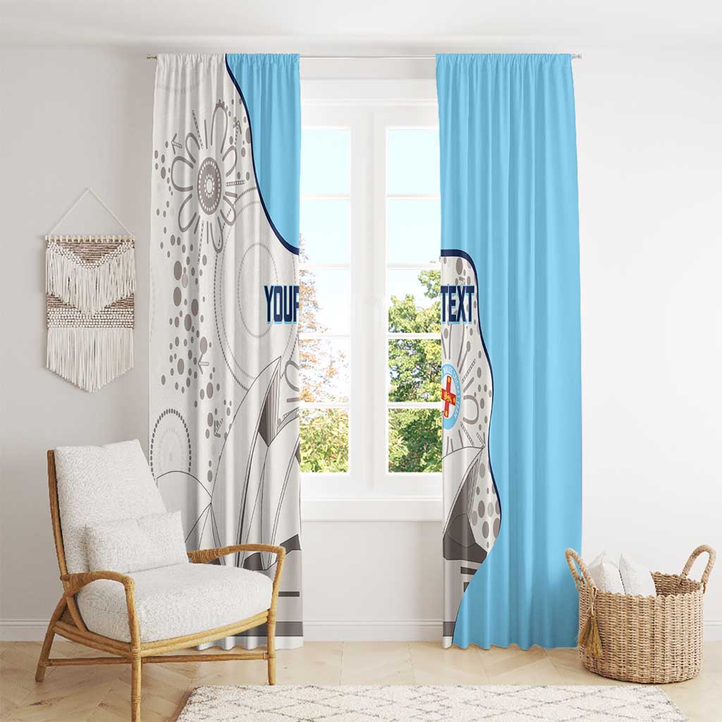 Custom New South Wales Cricket Window Curtain Go NSW - Aboriginal Art