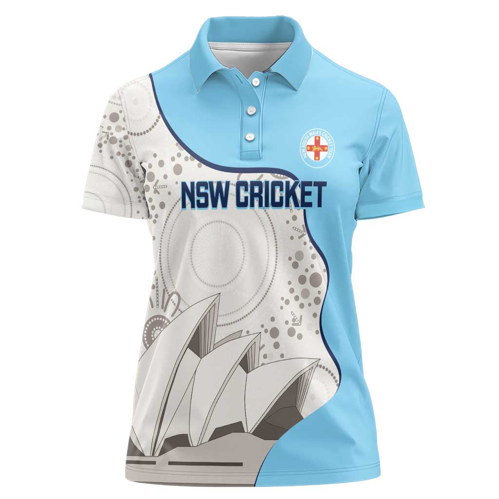 Custom New South Wales Cricket Women Polo Shirt Go NSW - Aboriginal Art