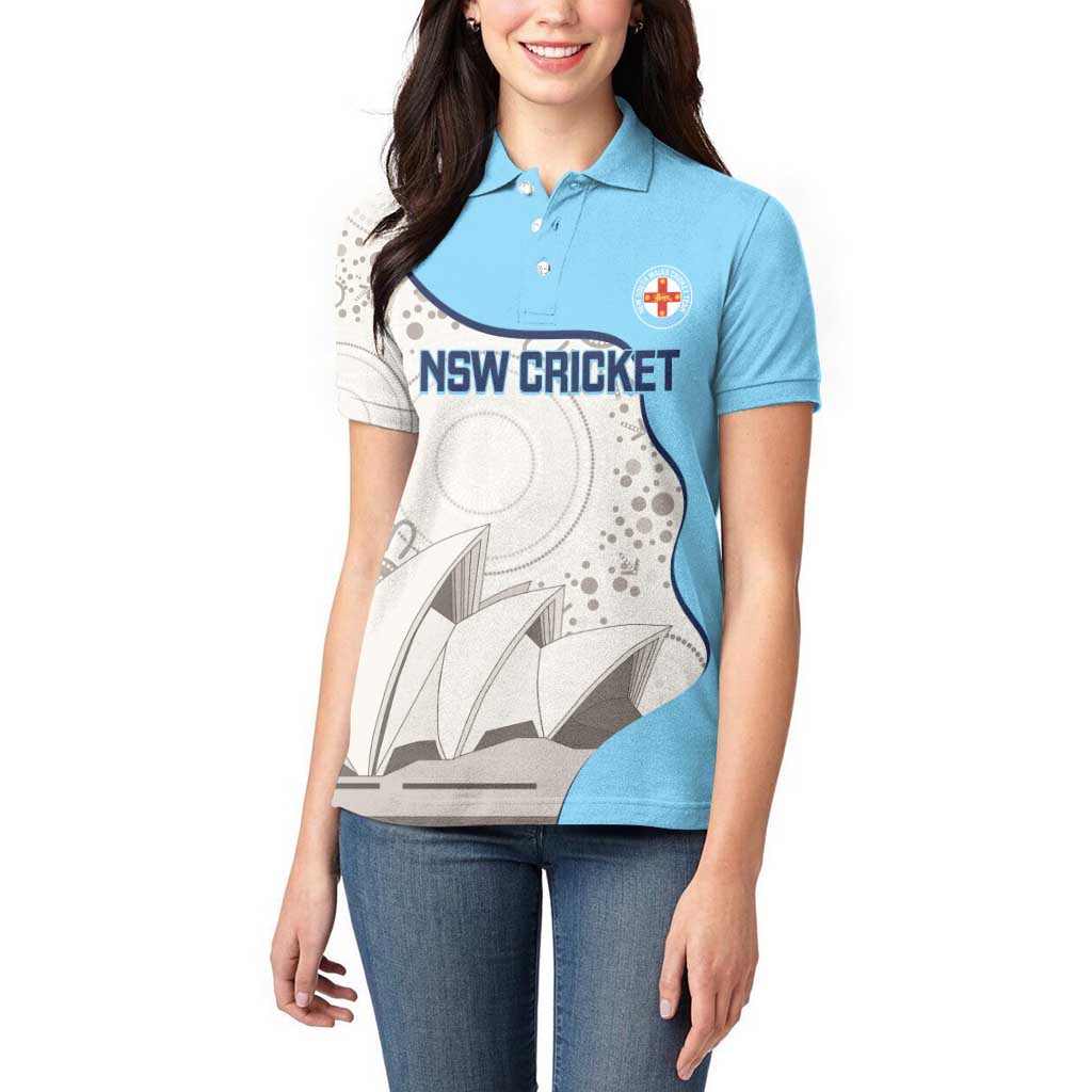 Custom New South Wales Cricket Women Polo Shirt Go NSW - Aboriginal Art