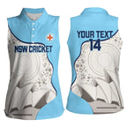 Custom New South Wales Cricket Women Sleeveless Polo Shirt Go NSW - Aboriginal Art
