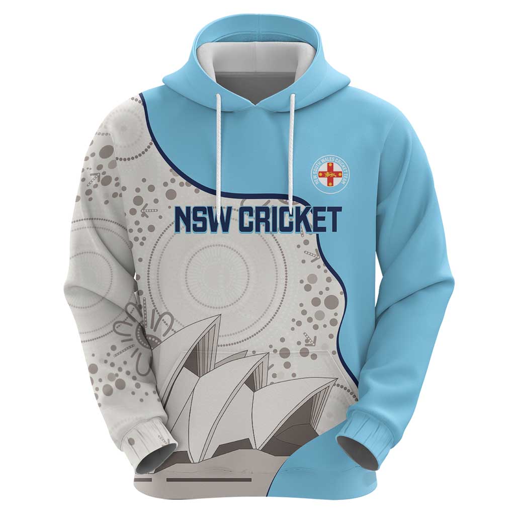 Custom New South Wales Cricket Zip Hoodie Go NSW - Aboriginal Art