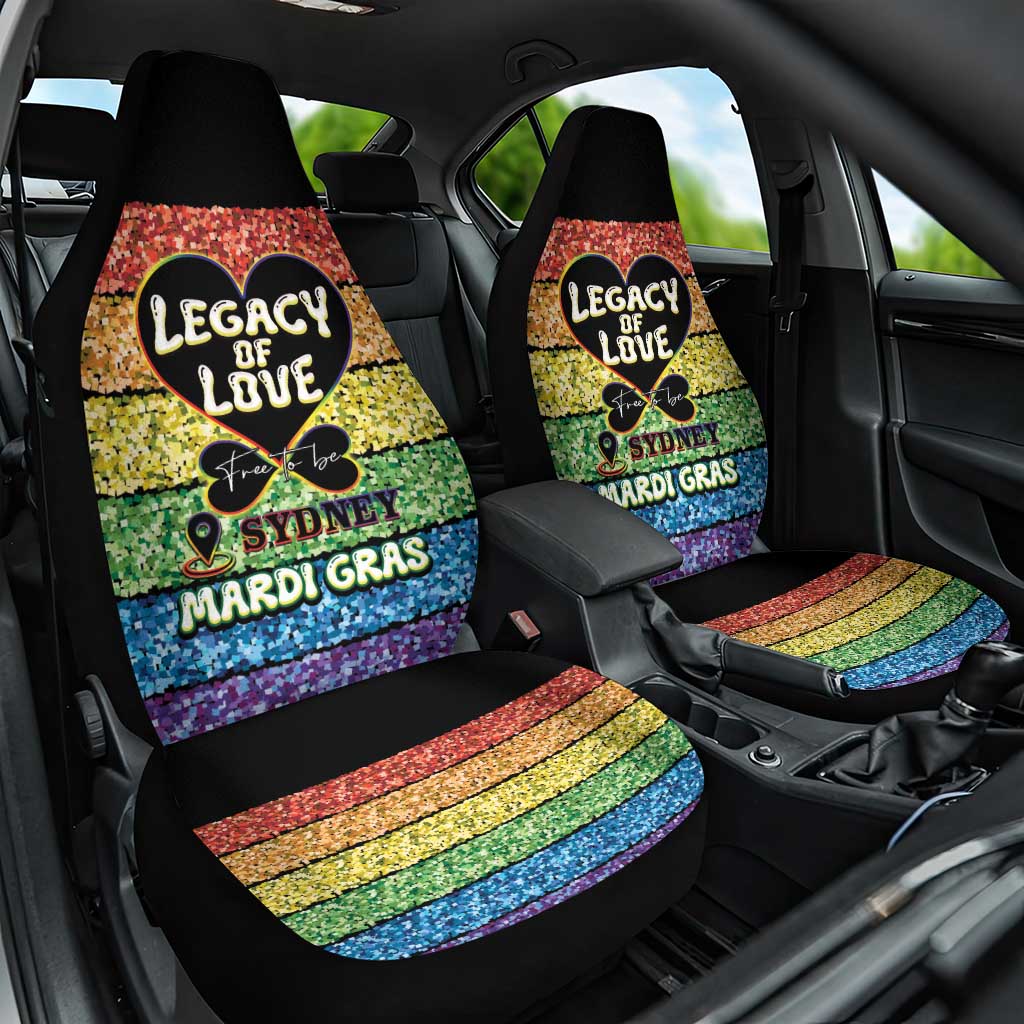 Free To Be Sydney Mardi Gras Car Seat Cover Legacy Of Love