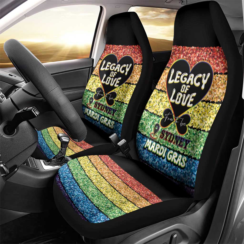 Free To Be Sydney Mardi Gras Car Seat Cover Legacy Of Love