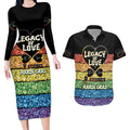 Free To Be Sydney Mardi Gras Couples Matching Long Sleeve Bodycon Dress and Hawaiian Shirt Legacy Of Love
