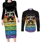 Free To Be Sydney Mardi Gras Couples Matching Long Sleeve Bodycon Dress and Long Sleeve Button Shirt Legacy Of Love
