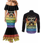 Free To Be Sydney Mardi Gras Couples Matching Mermaid Dress and Long Sleeve Button Shirt Legacy Of Love