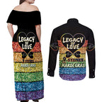 Free To Be Sydney Mardi Gras Couples Matching Off Shoulder Maxi Dress and Long Sleeve Button Shirt Legacy Of Love