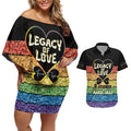 Free To Be Sydney Mardi Gras Couples Matching Off Shoulder Short Dress and Hawaiian Shirt Legacy Of Love
