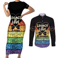 Free To Be Sydney Mardi Gras Couples Matching Short Sleeve Bodycon Dress and Long Sleeve Button Shirt Legacy Of Love