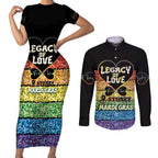 Free To Be Sydney Mardi Gras Couples Matching Short Sleeve Bodycon Dress and Long Sleeve Button Shirt Legacy Of Love