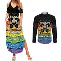 Free To Be Sydney Mardi Gras Couples Matching Summer Maxi Dress and Long Sleeve Button Shirt Legacy Of Love
