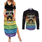 Free To Be Sydney Mardi Gras Couples Matching Summer Maxi Dress and Long Sleeve Button Shirt Legacy Of Love
