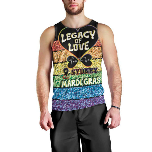 Free To Be Sydney Mardi Gras Men Tank Top Legacy Of Love