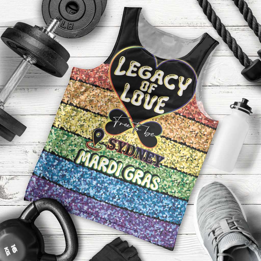 Free To Be Sydney Mardi Gras Men Tank Top Legacy Of Love