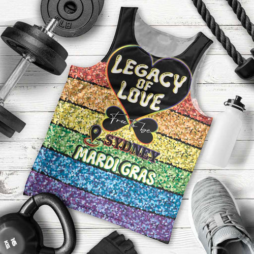 Free To Be Sydney Mardi Gras Men Tank Top Legacy Of Love