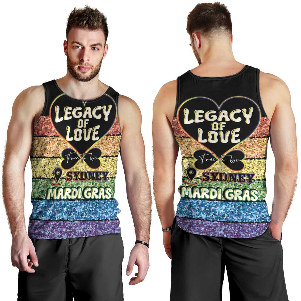 Free To Be Sydney Mardi Gras Men Tank Top Legacy Of Love