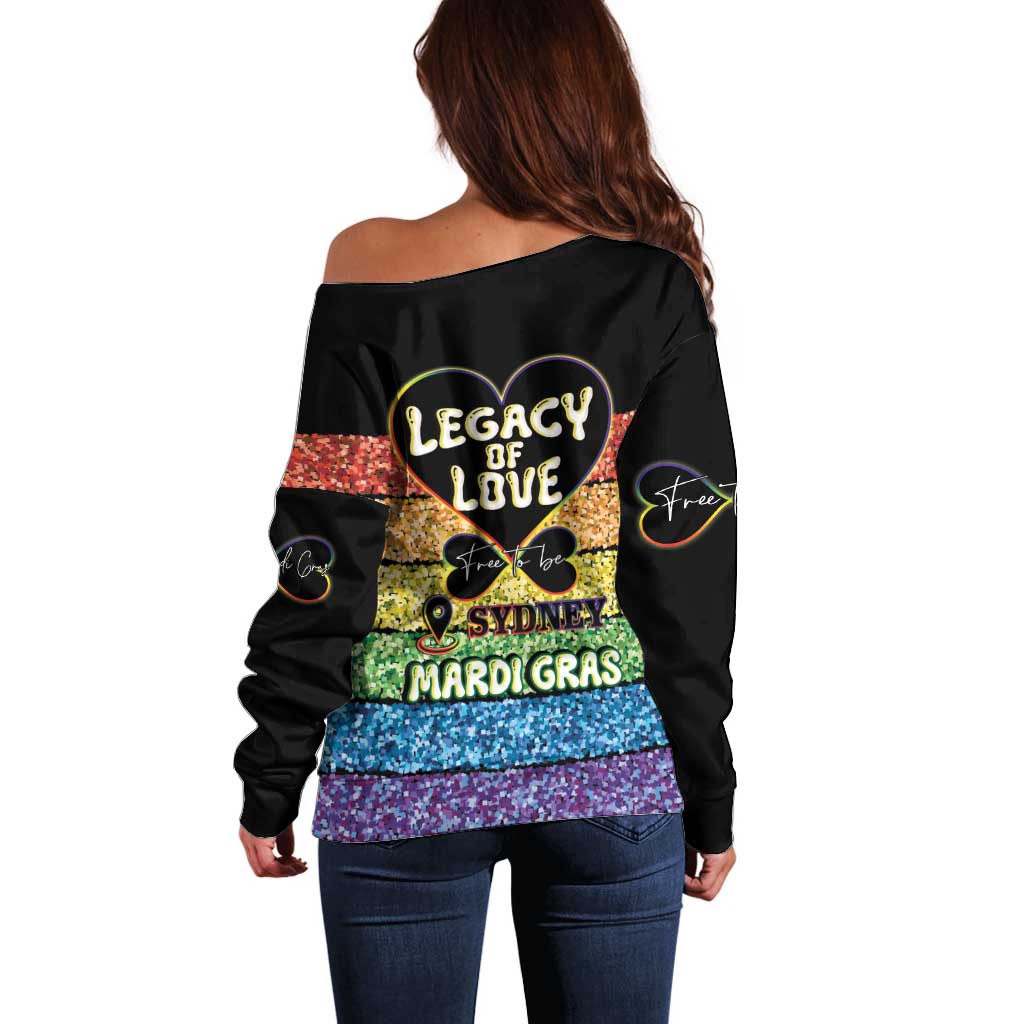 Free To Be Sydney Mardi Gras Off Shoulder Sweater Legacy Of Love
