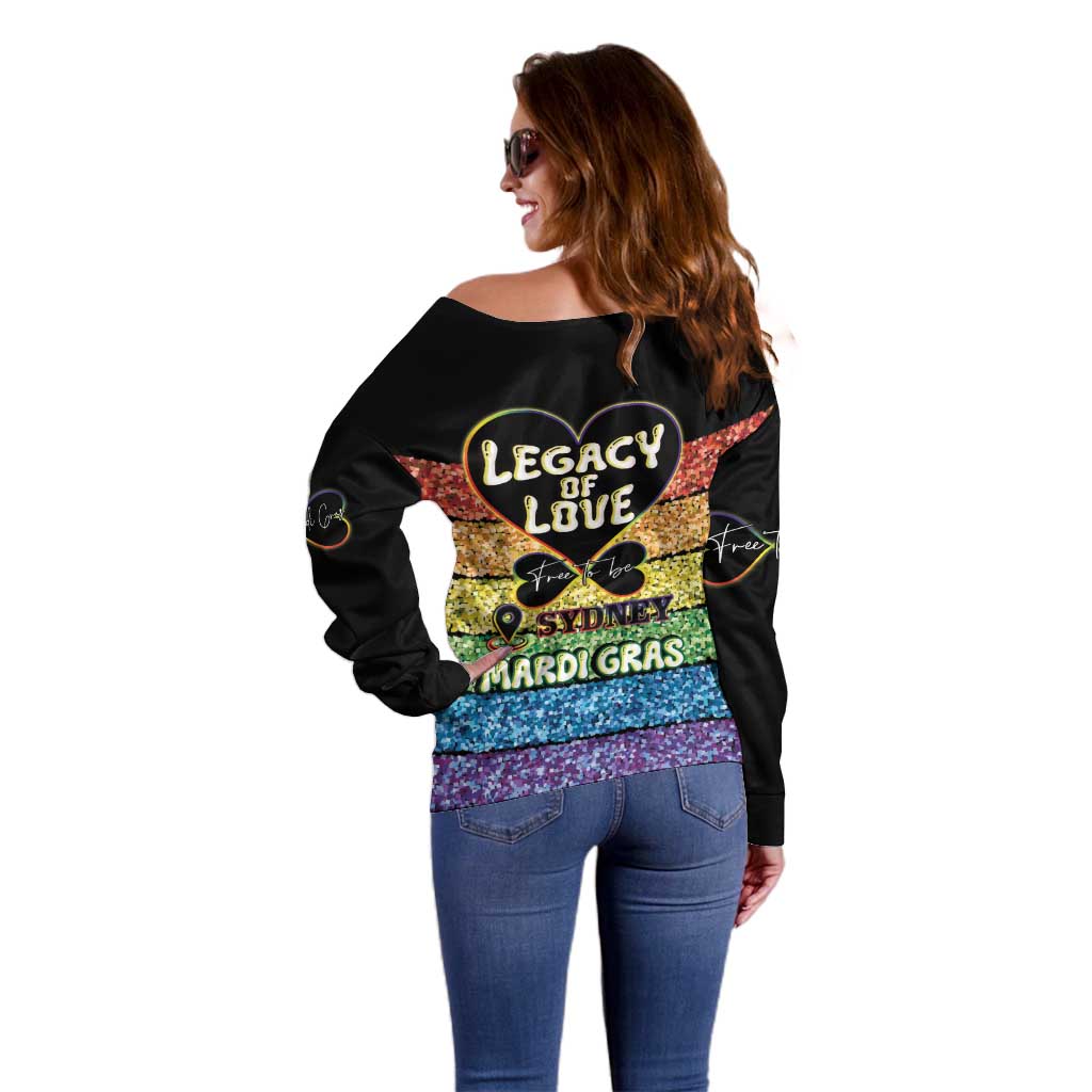 Free To Be Sydney Mardi Gras Off Shoulder Sweater Legacy Of Love
