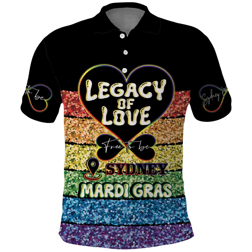 Free To Be Sydney Mardi Gras Polo Shirt Legacy Of Love