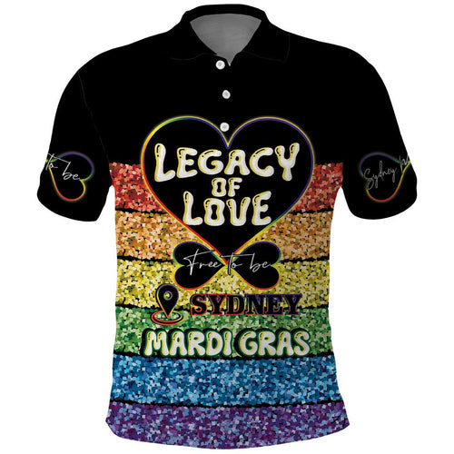 Free To Be Sydney Mardi Gras Polo Shirt Legacy Of Love
