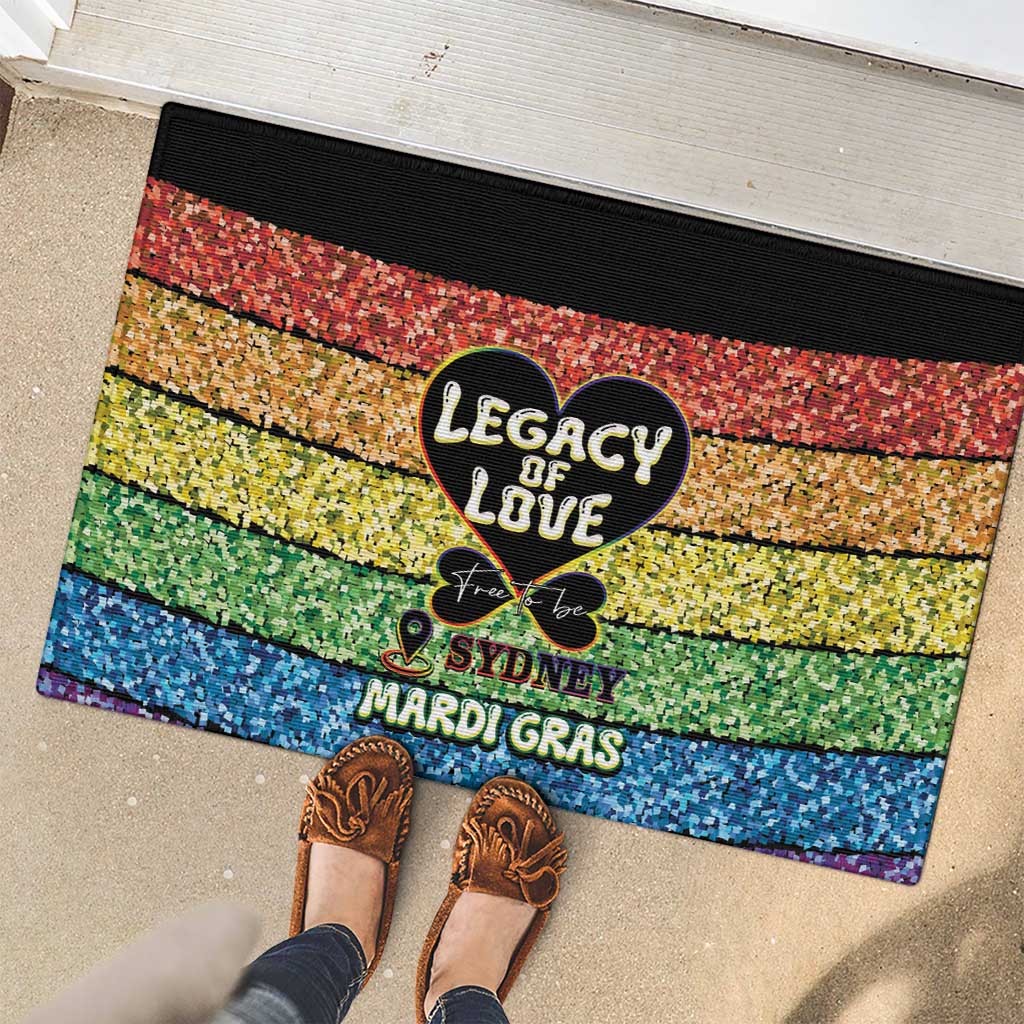 Free To Be Sydney Mardi Gras Rubber Doormat Legacy Of Love