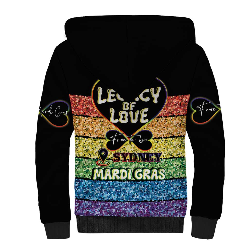 Free To Be Sydney Mardi Gras Sherpa Hoodie Legacy Of Love