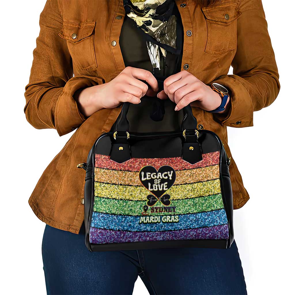 Free To Be Sydney Mardi Gras Shoulder Handbag Legacy Of Love
