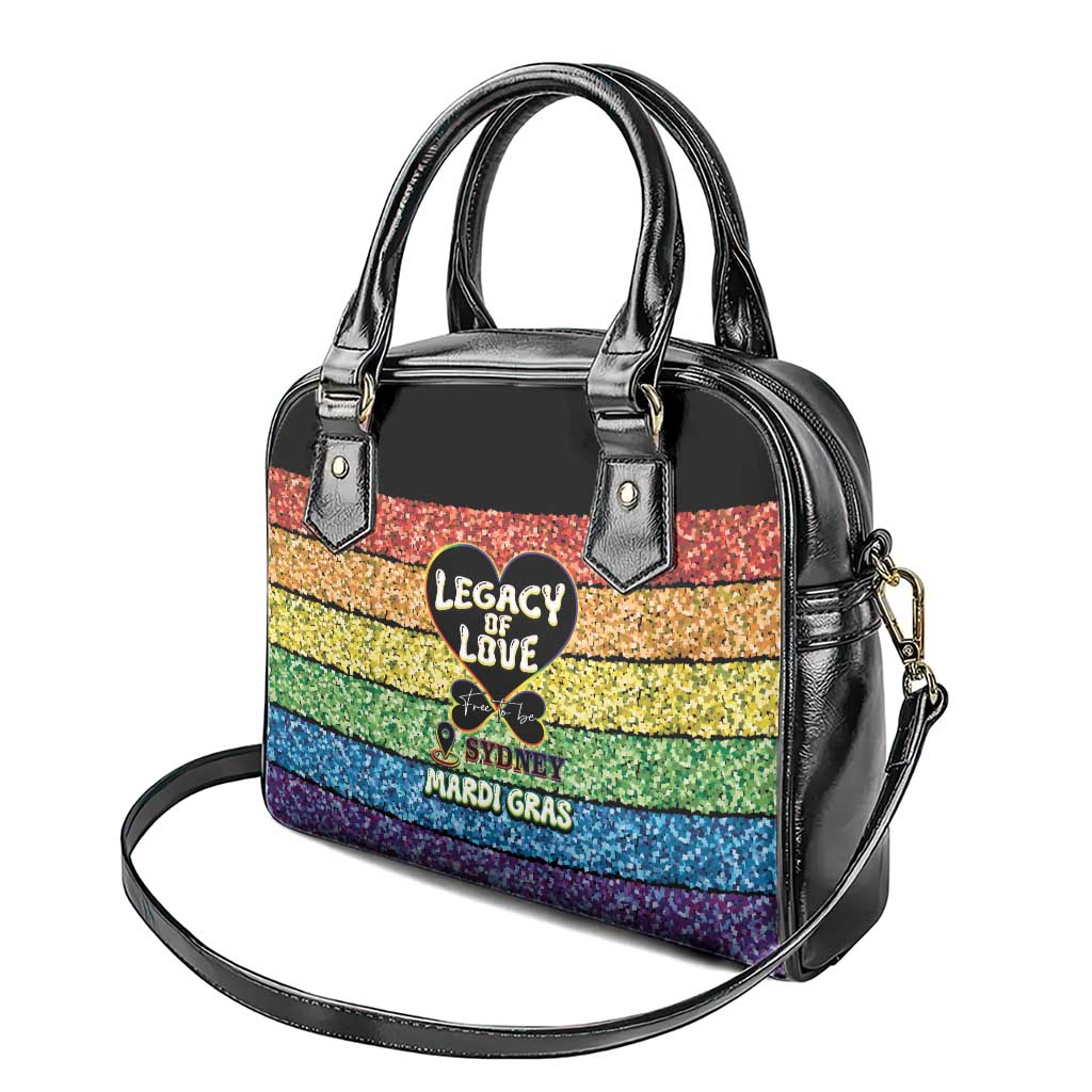 Free To Be Sydney Mardi Gras Shoulder Handbag Legacy Of Love
