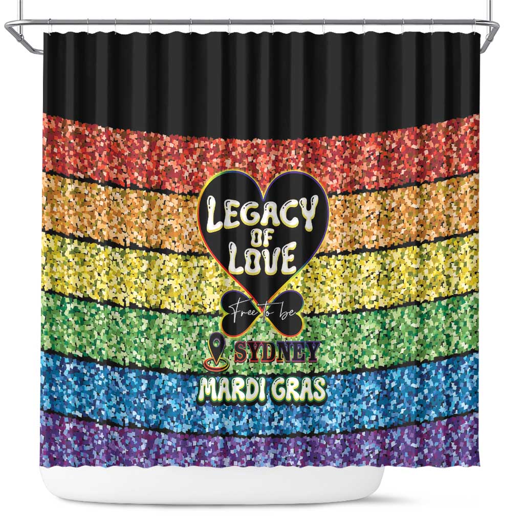 Free To Be Sydney Mardi Gras Shower Curtain Legacy Of Love