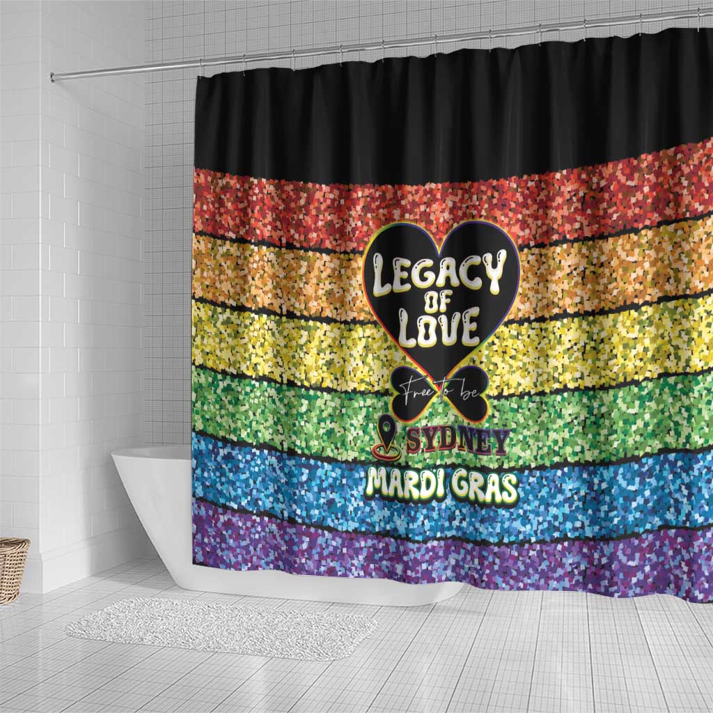 Free To Be Sydney Mardi Gras Shower Curtain Legacy Of Love