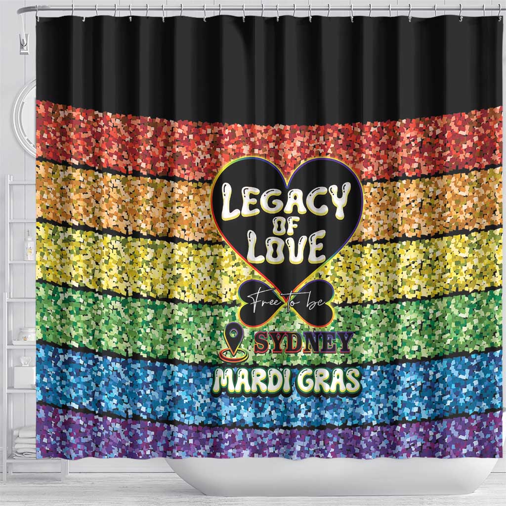Free To Be Sydney Mardi Gras Shower Curtain Legacy Of Love