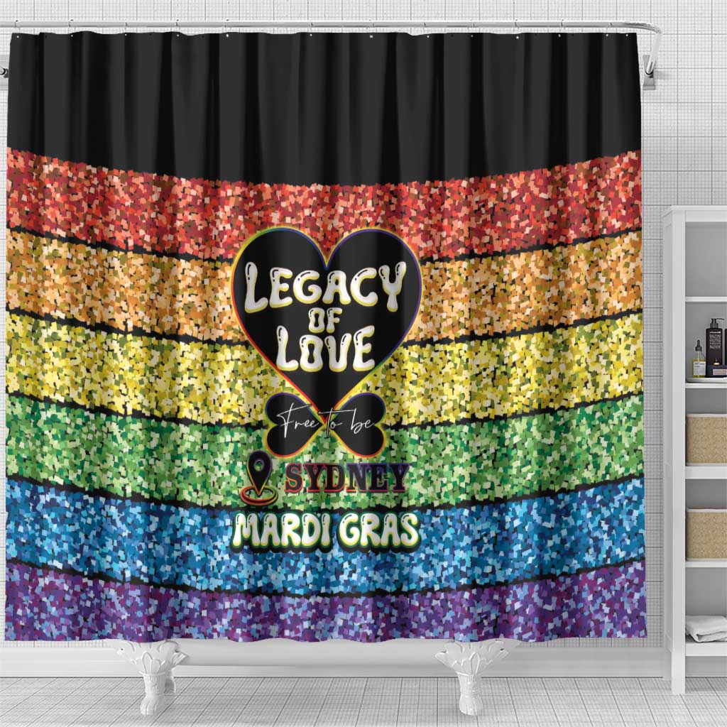 Free To Be Sydney Mardi Gras Shower Curtain Legacy Of Love
