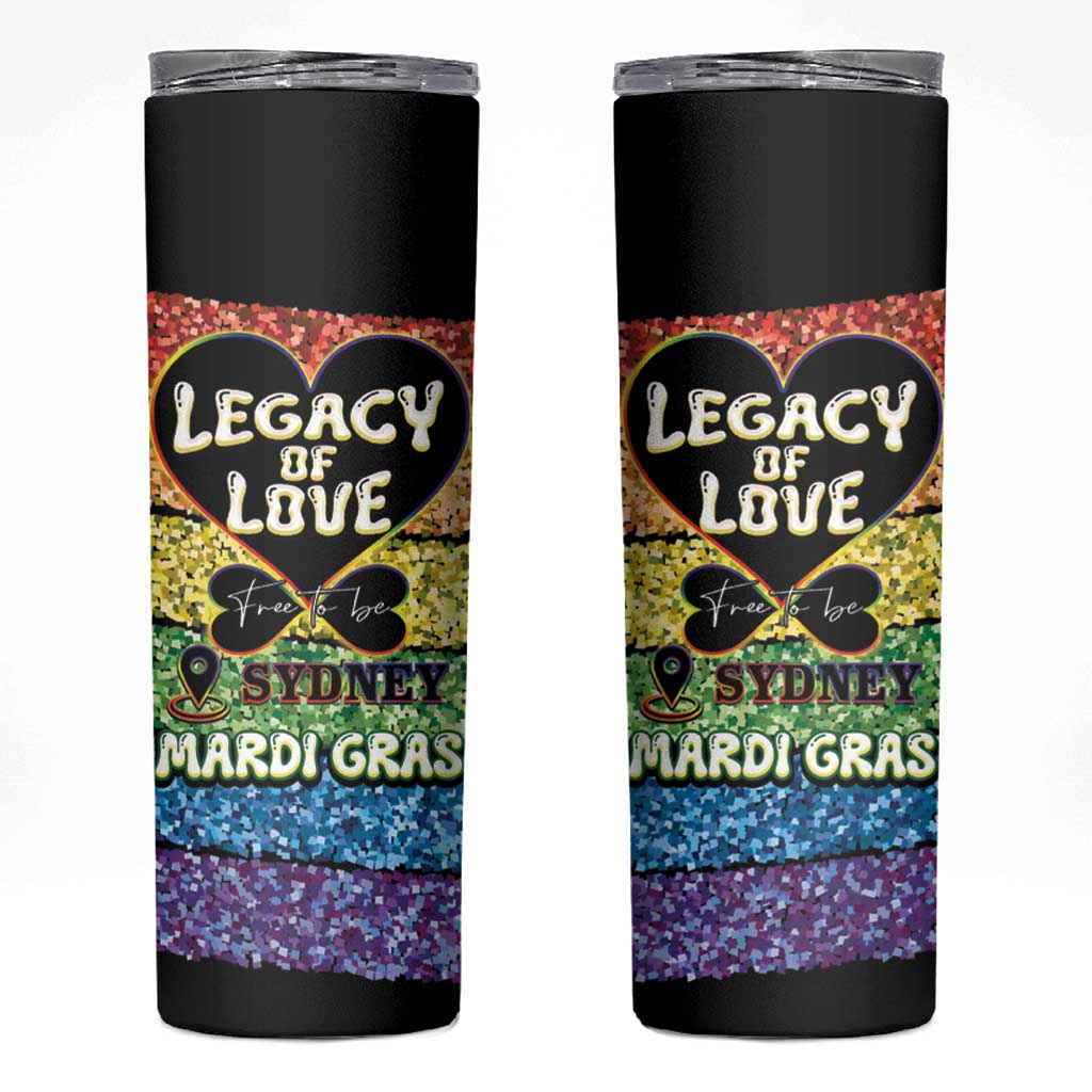 Free To Be Sydney Mardi Gras Skinny Tumbler Legacy Of Love