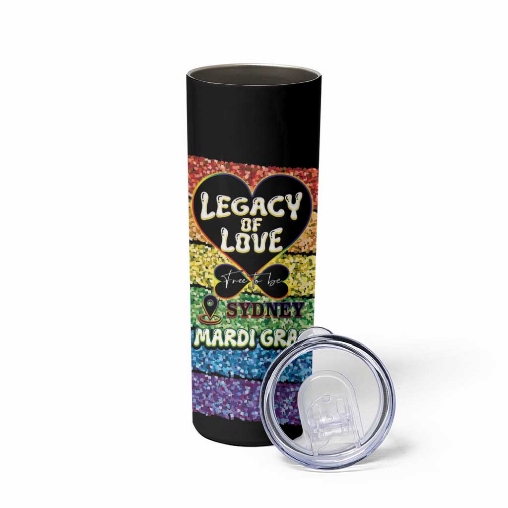 Free To Be Sydney Mardi Gras Skinny Tumbler Legacy Of Love