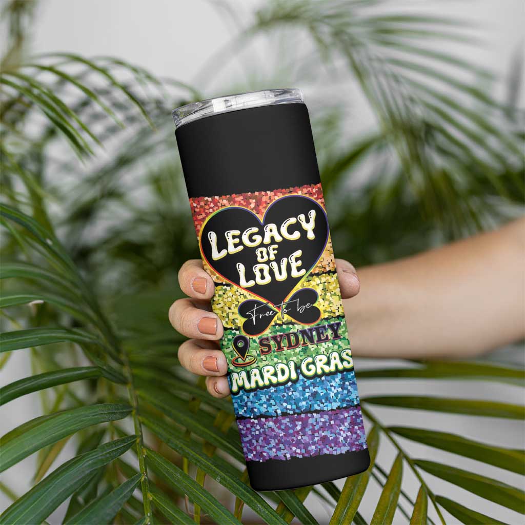 Free To Be Sydney Mardi Gras Skinny Tumbler Legacy Of Love