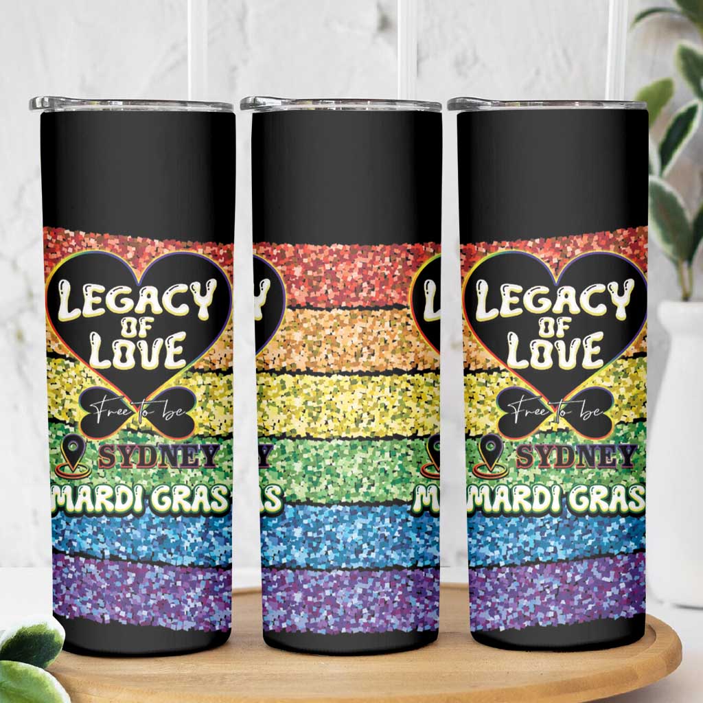 Free To Be Sydney Mardi Gras Skinny Tumbler Legacy Of Love