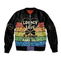 Free To Be Sydney Mardi Gras Sleeve Zip Bomber Jacket Legacy Of Love