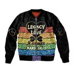 Free To Be Sydney Mardi Gras Sleeve Zip Bomber Jacket Legacy Of Love