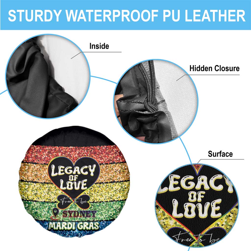 Free To Be Sydney Mardi Gras Spare Tire Cover Legacy Of Love